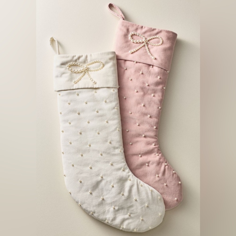 Anthropologie Akoya Pearl Stocking